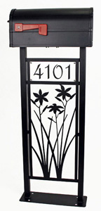 Day Lily Mailbox Stand by Trellis Art Designs