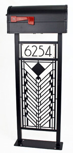 Wright Mailbox Stand by Trellis Art Designs