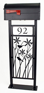 Star Grass Mailbox Stand by Trellis Art Designs