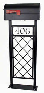 Lattice Mailbox Stand by Trellis Art Designs