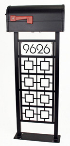 Modernism Mailbox Stand by Trellis Art Designs