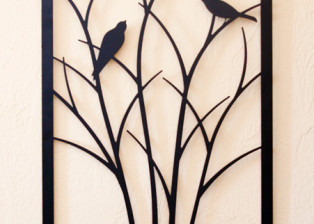 Birds on Shrub by Trellis Art Designs