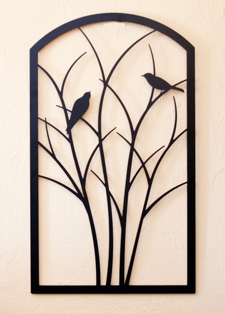 Birds on Shrub by Trellis Art Designs