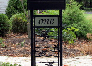 Baby Sea Turtles Custom Mailbox Stand by Trellis Art Designs