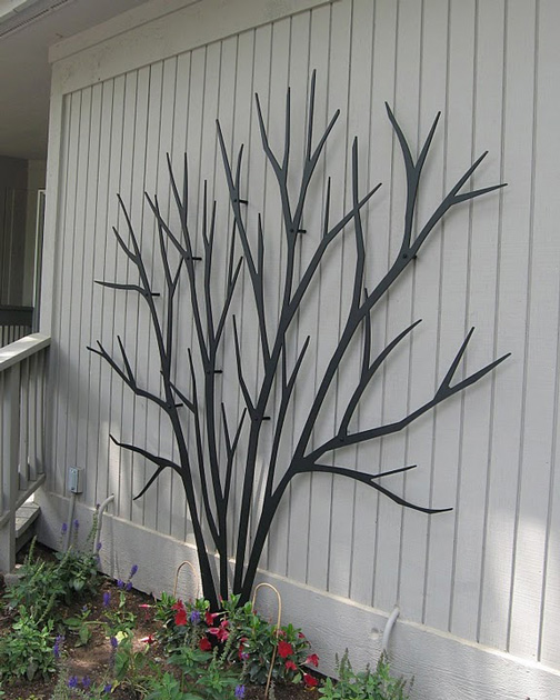 Bare Shrub Trellis T147 by Trellis Art Designs