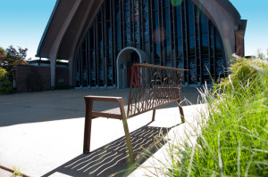 6' Branching Bench in the morning light by Trellis Art Designs