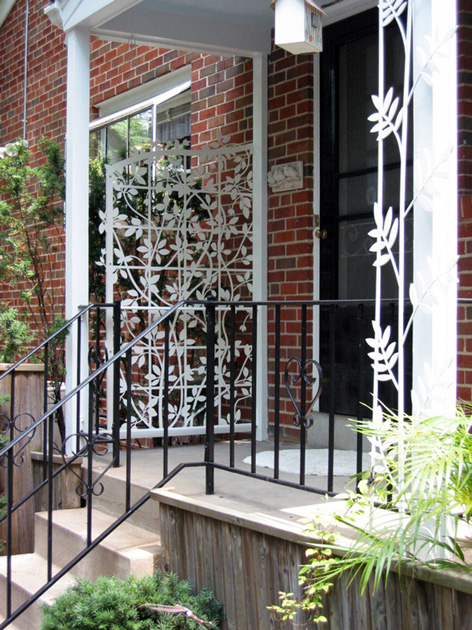 Clematis on Trellis Screen by Trellis Art Designs