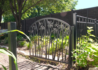 Iris Garden Gate by Trellis Art Designs