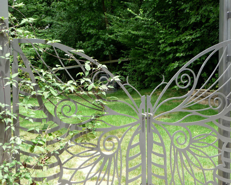 Butterfly Gate Detail by Trellis Art Designs