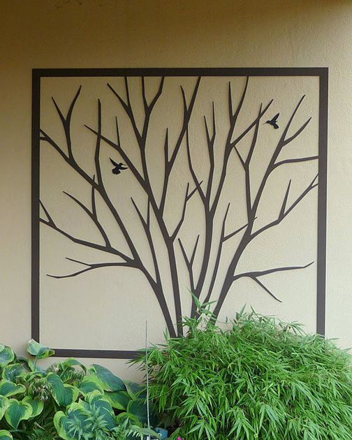 Framed Bare Shrub by Trellis Art Designs