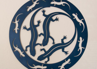 Salamanders Encircled 30" by Trellis Art Designs