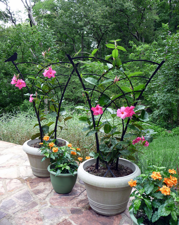 Small Tropical Trellis for pot or garden by Trellis Art Designs