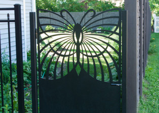 Single Butterfly Gate by Trellis Art Designs.