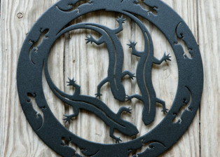 Salamanders Encircled by Trellis Art Designs