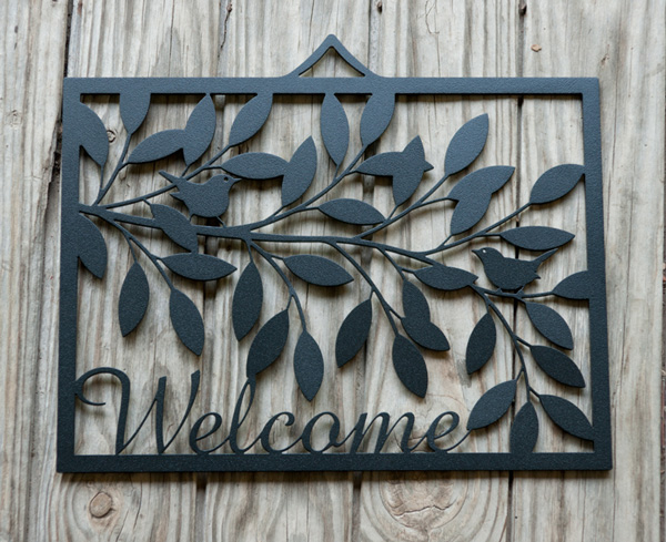 Welcome Plaque by Trellis Art Designs