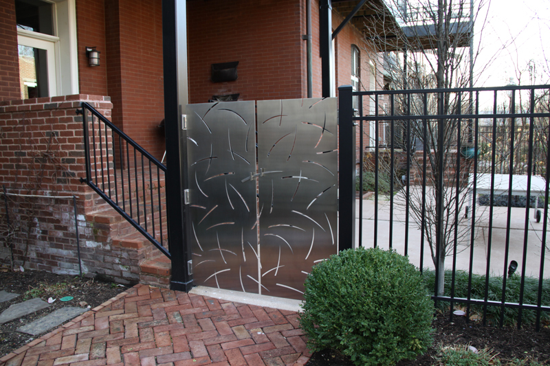 Romies Gates designed and made by Trellis Art Designs in St. Louis, MO.