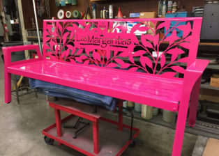 Las Margaritas Bench by Trellis Art Designs