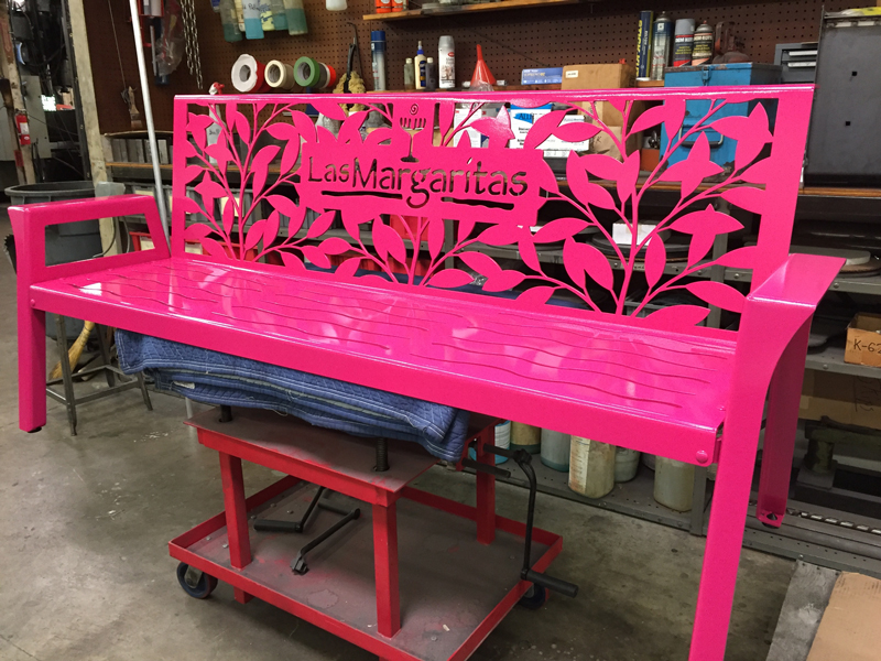 Las Margaritas Bench by Trellis Art Designs