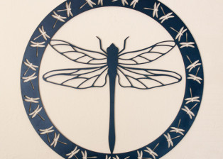 Dragonfly Encircled by Trellis Art Designs